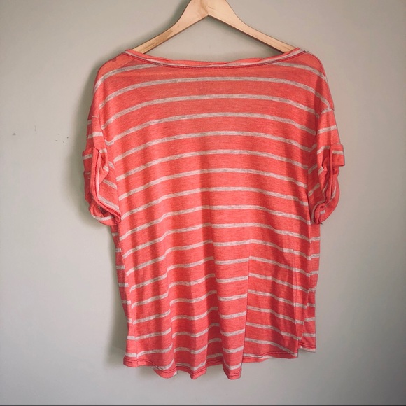 We The Free Free People V Neck High Low Tee Shirt - Picture 4 of 8